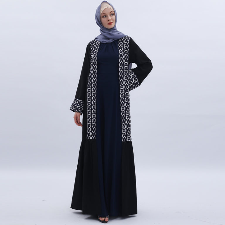 Open Front Abaya UK | Black Abaya Dress Online | Lebiska
