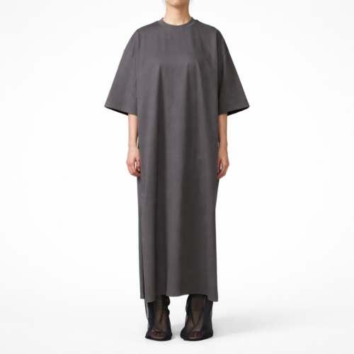 Grey Oversized Maxi T-Shirt Dress